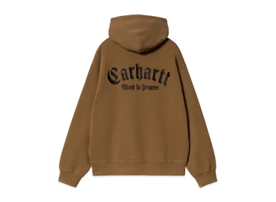 Carhartt Hooded Onyx Script Sweat "Hamilton Brown/Black"