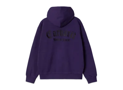 Carhartt Hooded Onyx Script Sweat "Tyrian/Black"