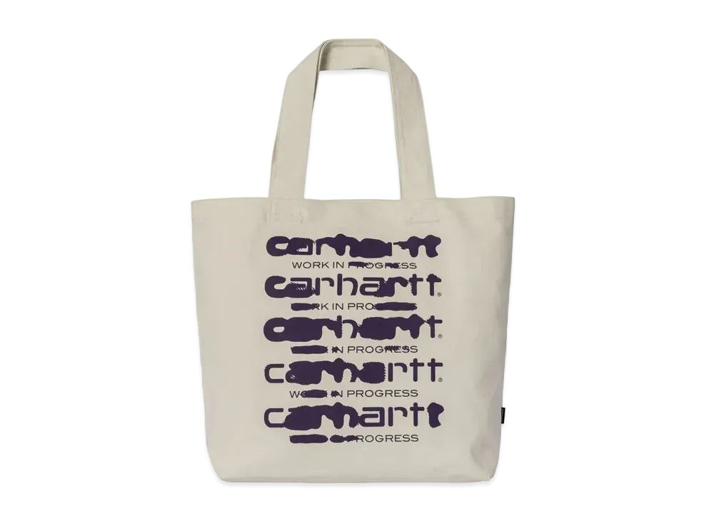 Carhartt Canvas Graphic Tote Large Ink Bleed Print "Wax"