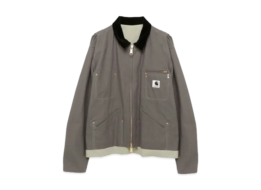 Carhartt WIP × sacai Reversible Duck Jacket "GrayxL/Green"