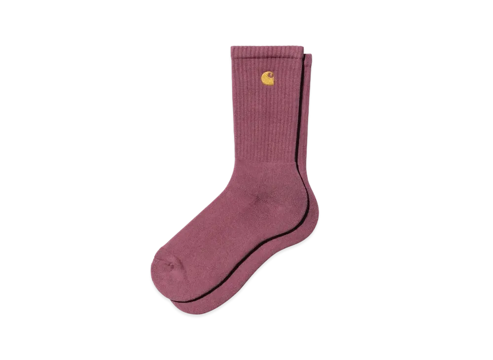 Carhartt Chase Socks "Dusty Fuchsia/Gold"