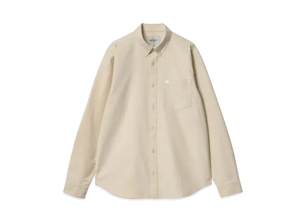 Carhartt L/S C-Logo Shirt "Cornsilk/White"