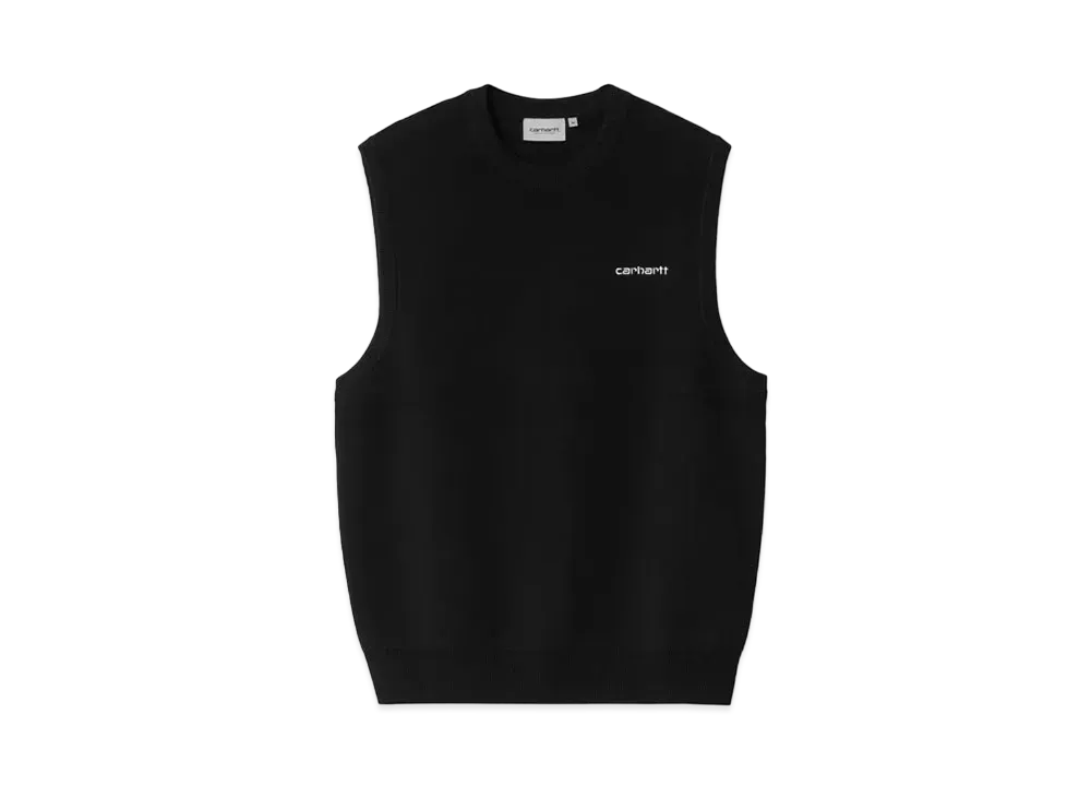 Carhartt Script Vest Sweater "Black/White"