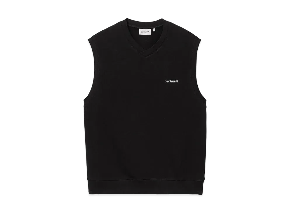Carhartt WIP Script V-Neck Vest Sweatshirt "Black/White"