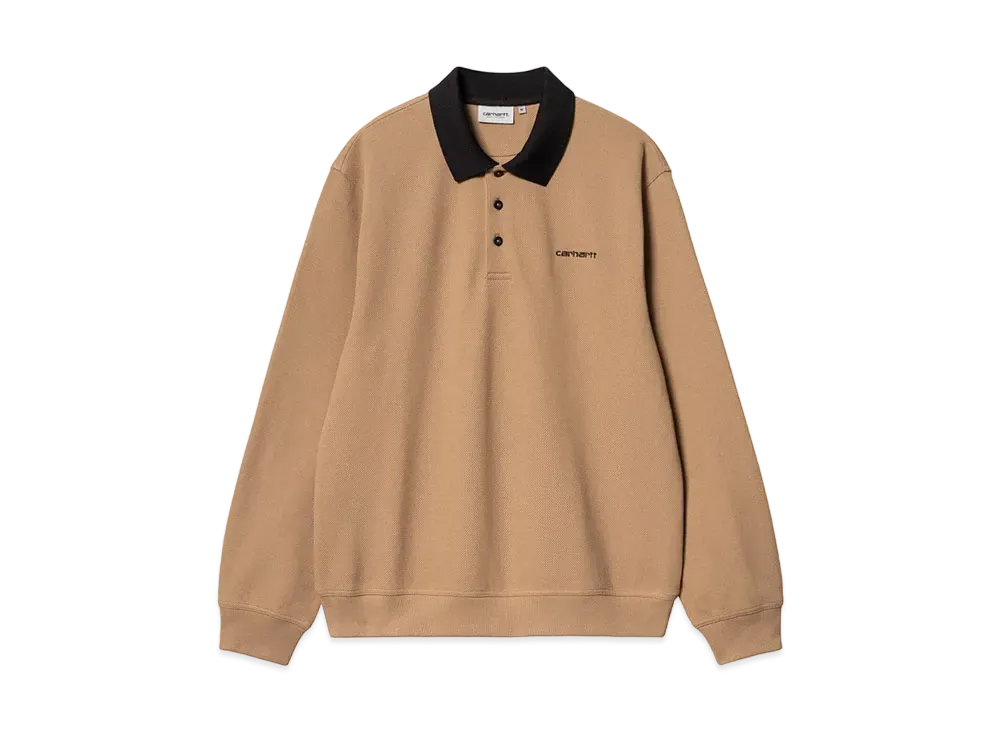 Carhartt WIP L/S Vance Rugby Shirt "Peanut/Black"