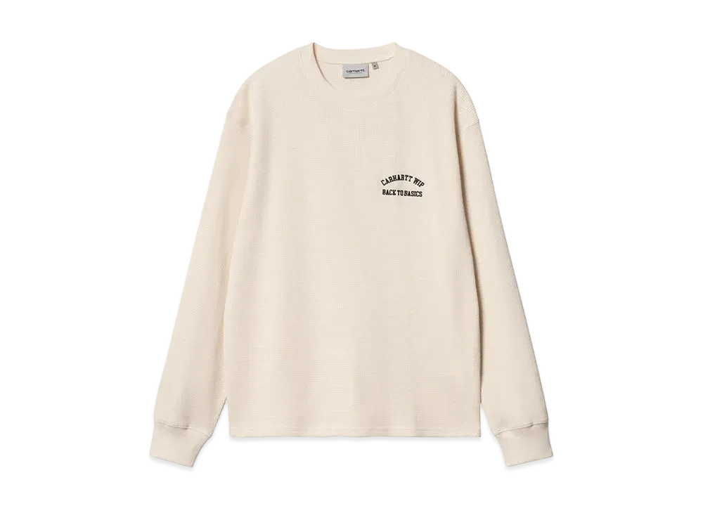 Carhartt WIP L/S Basics Script T-Shirt "Natura/Black"
