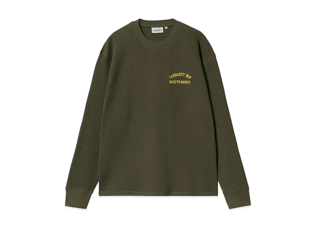 Carhartt WIP L/S Basics Script T-Shirt Office "Green/Winter Spice"