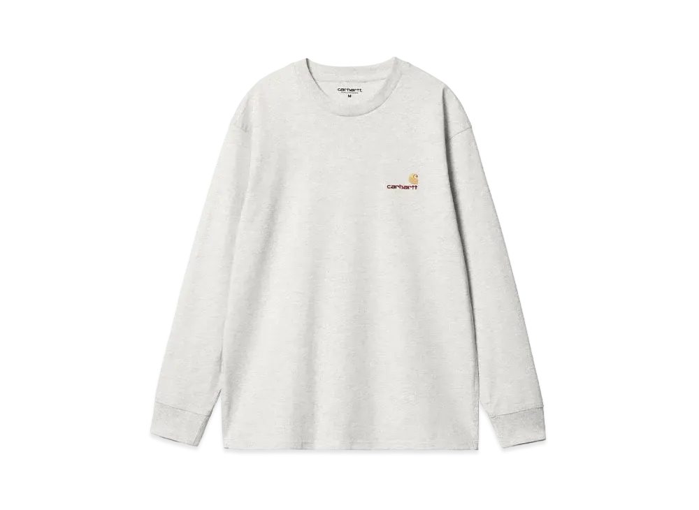 Carhartt WIP L/S American Script T-Shirt "Ash Heather"