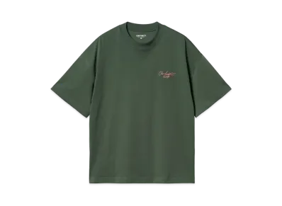 Carhartt WIP S/S Signature Script T-Shirt "Sycamore Tree/Dusty Rose"