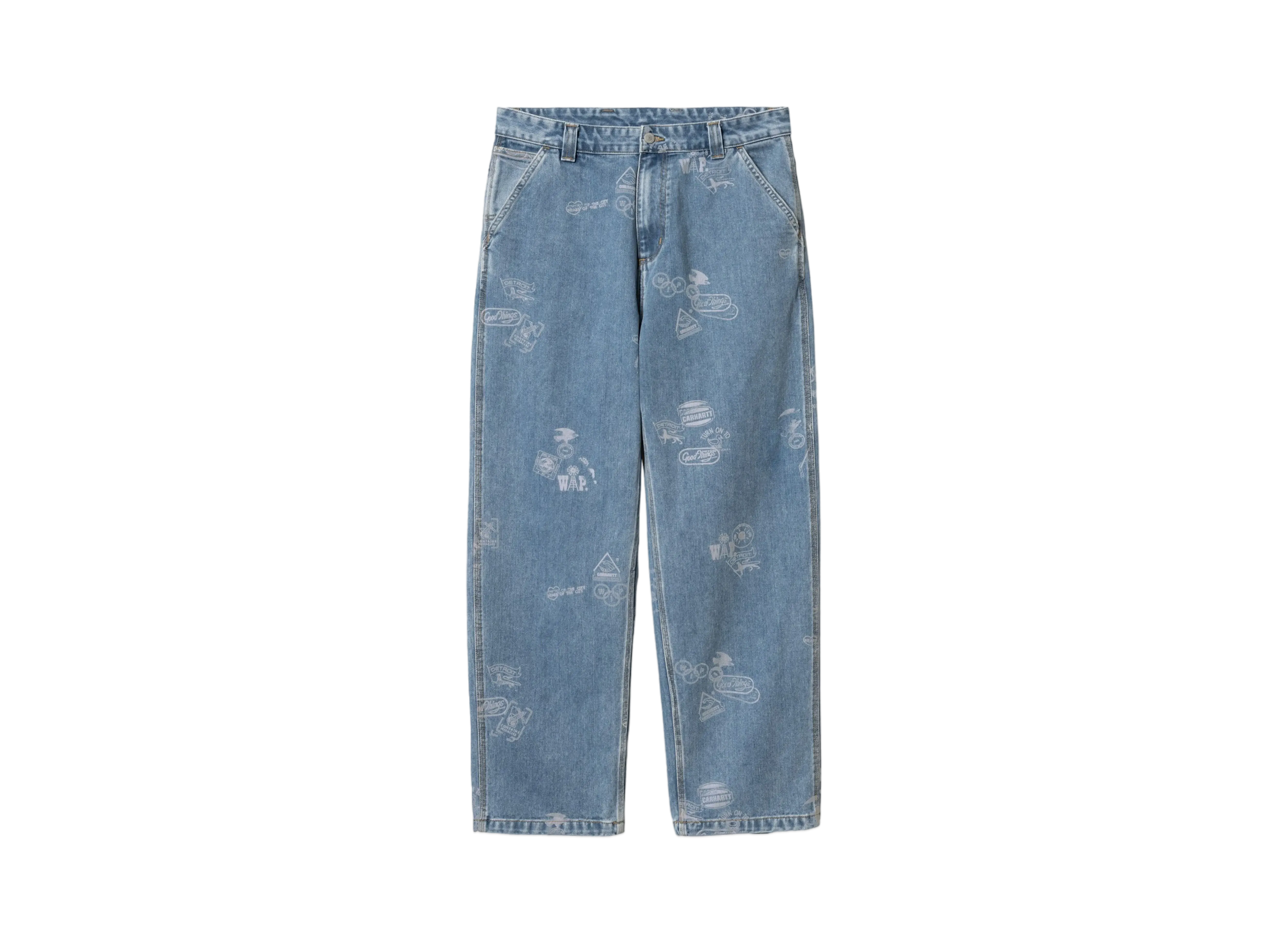 Carhartt WIP Stamp Pant "Stamp Print Blue(Bleached)"