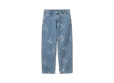 Carhartt WIP Stamp Pant "Stamp Print Blue(Bleached)"