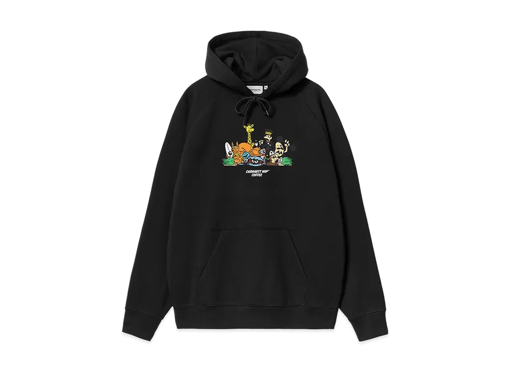 Carhartt WIP Hooded Coffee Sweatshirt "Black"