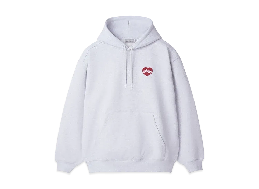 Carhartt WIP Hooded Amour Sweatshirt "Ash Heather/Red"
