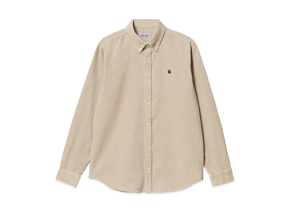 Carhartt WIP L/S Madison Cord Shirt "Wall/Black"
