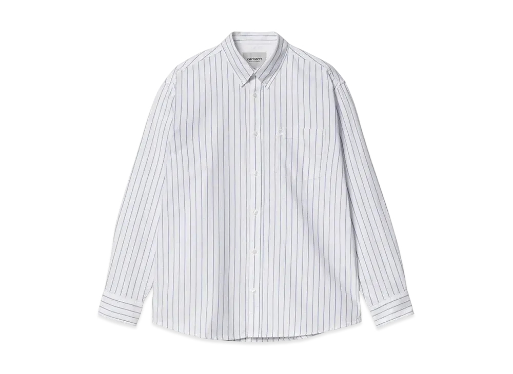 Carhartt WIP L/S Dowlen Shirt "Dowlen Stripe White/White"