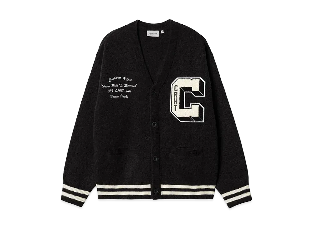 Carhartt WIP Brown Ducks Cardigan "Black/Wax"
