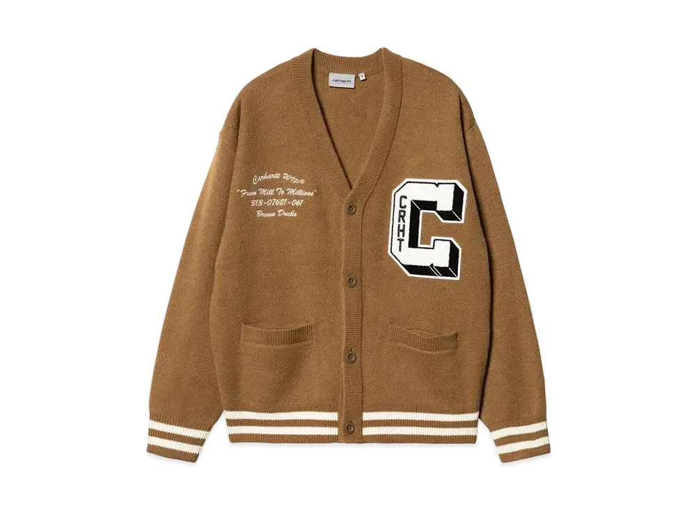Carhartt WIP Brown Ducks Cardigan Hamilton "Brown/Wax"
