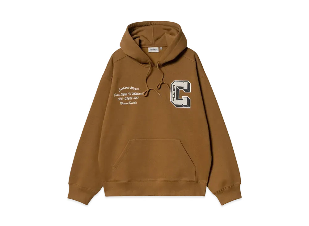 Carhartt WIP Hooded Brown Ducks Sweat "Hamilton Brown"
