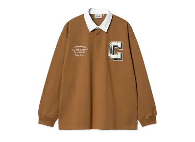 Carhartt WIP L/S Brown Ducks Rugby Shirt "Hamilton Brown/White"