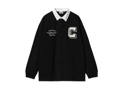Carhartt WIP L/S Brown Ducks Rugby Shirt "Black/White"