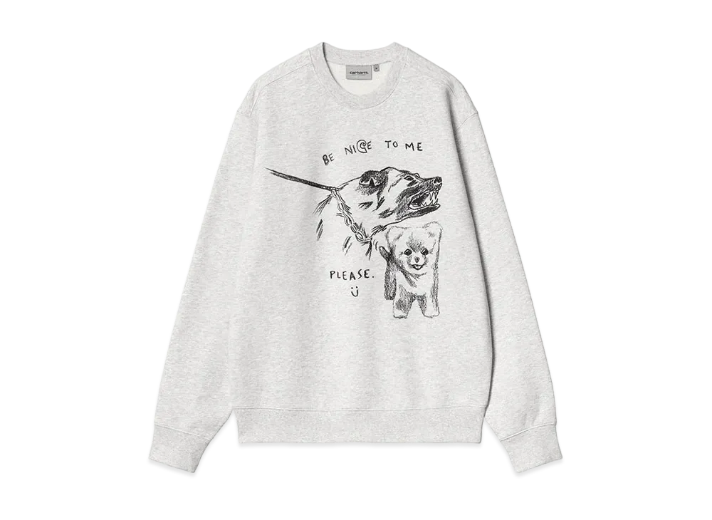 Carhartt WIP Pepe Be Nice Sweat "Ash Heather/Black"