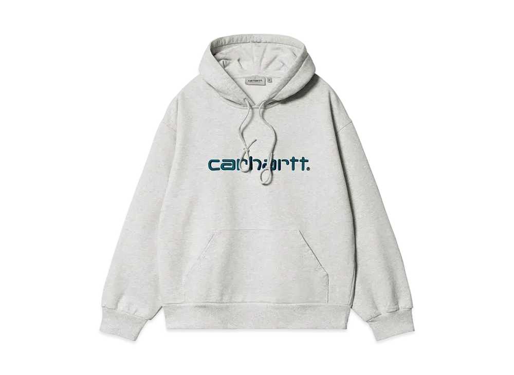 Carhartt WIP Hooded Carhartt Sweat "Ash Heather/Duck Blue"
