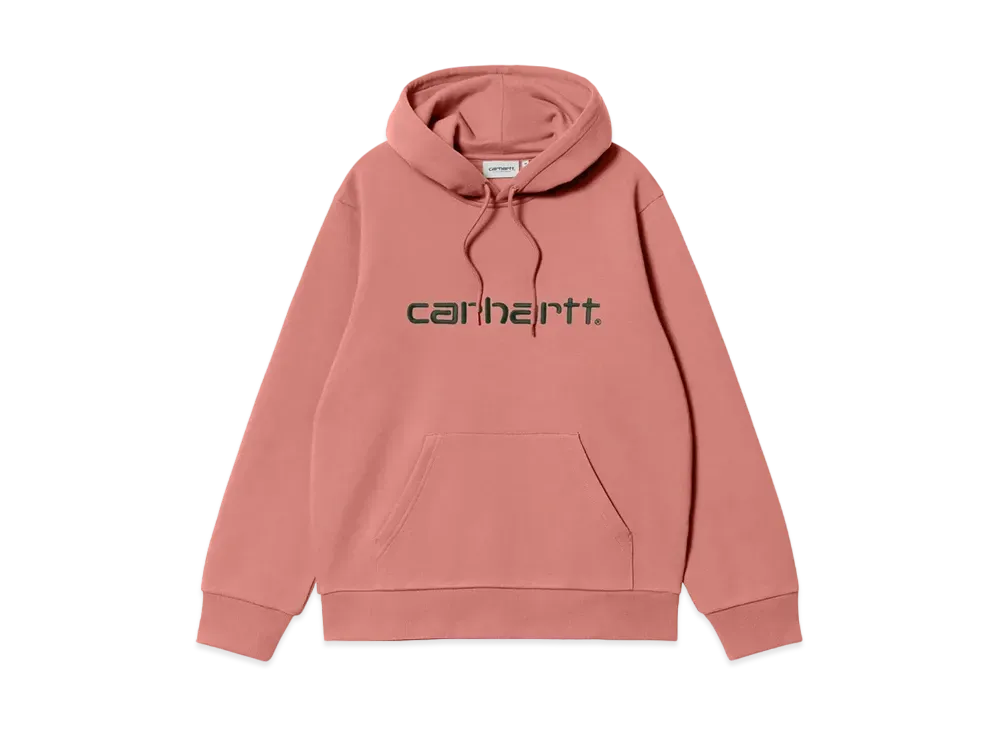 Carhartt WIP Hooded Carhartt Sweat "Dusty Rose/Sycamore Tree"