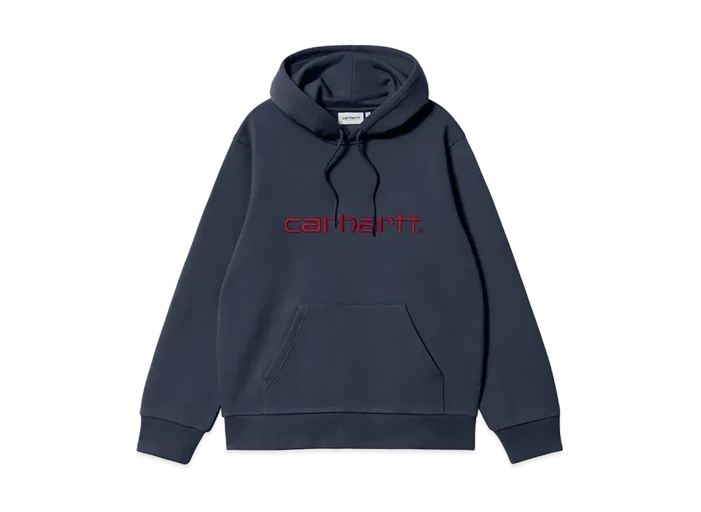 Carhartt WIP Hooded Carhartt Sweat "Air Force Blue/Malbec"