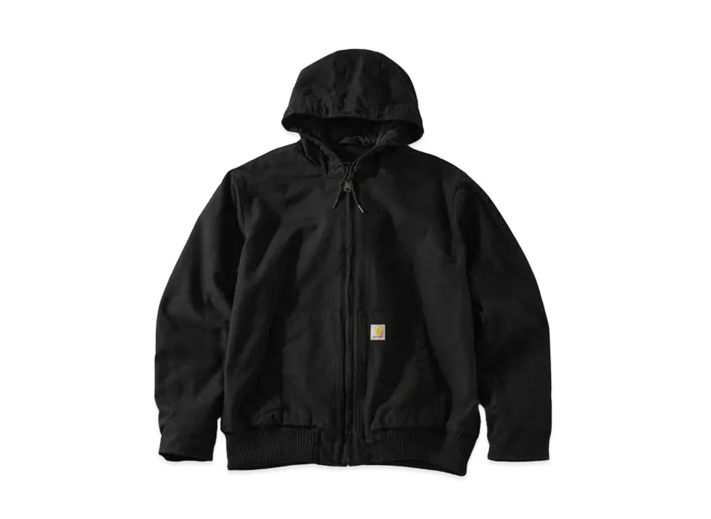 Carhartt Quilting Lined Duck Active Jacket Quilting Liner Duck Hood Jacket "Black"