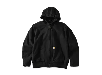Carhartt Quilting Lined Duck Active Jacket Quilting Liner Duck Hood Jacket "Black"