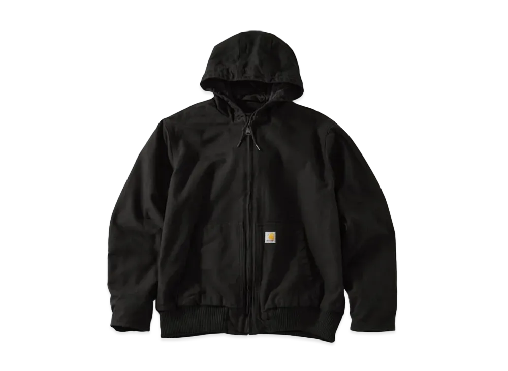 Carhartt Wip Quilted Liner Duck Hooded Jacket "Black"