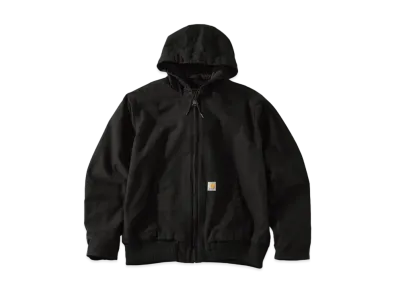 Carhartt Wip Quilted Liner Duck Hooded Jacket "Black"