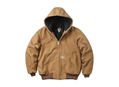 Carhartt Wip Quilted Liner Duck Hooded Jacket "Brown"