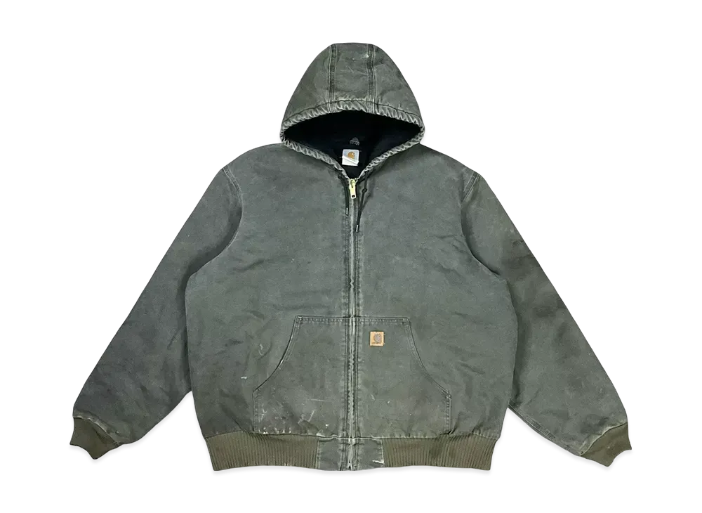 Carhartt Wip Quilted Liner Duck Hooded Jacket "Moss Green"
