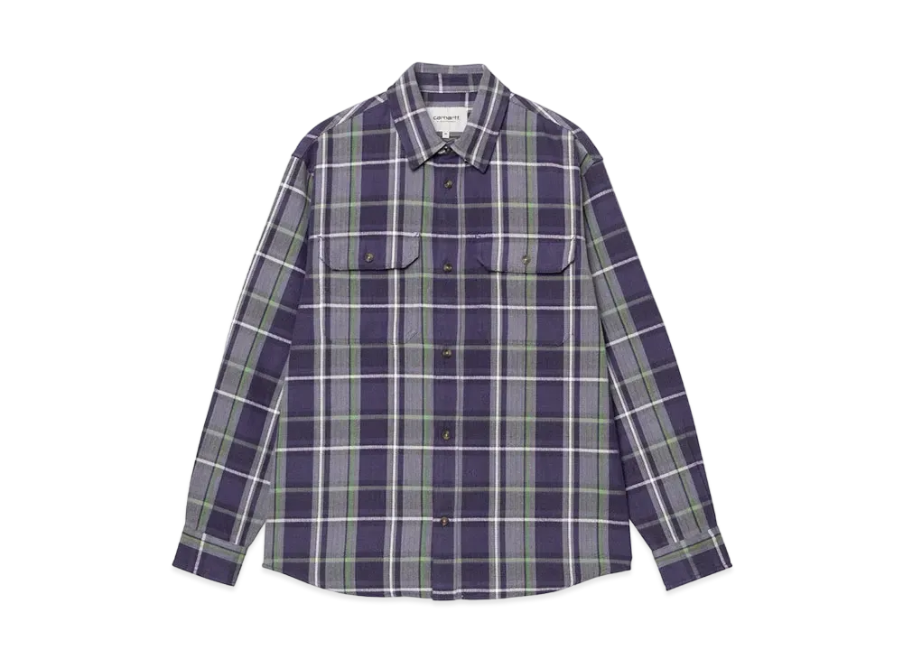 Carhartt Wip L/S Hobart Shirt "Hobart Check,Aura"