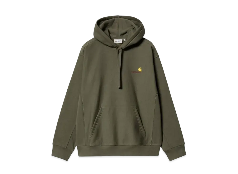 Carhartt WIP Hooded Americanscript Sweatshirt "Dark Olive"
