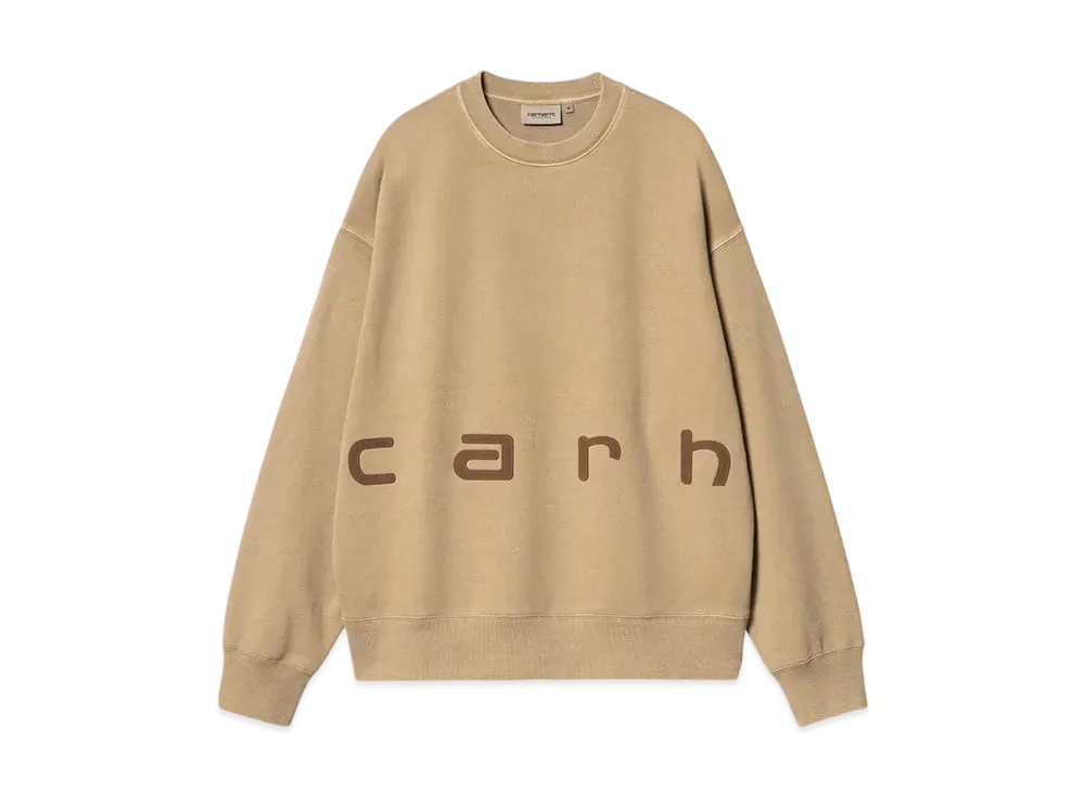 Carhartt WIP Felt Script Sweat "Peanut/Tobacco"