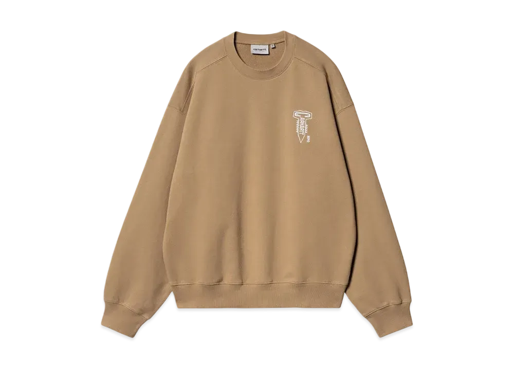 Carhartt WIP Cross Screw Sweat "Peanut/White"