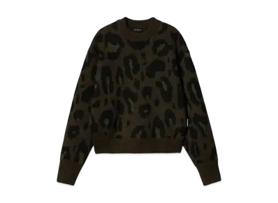 Carhartt WIP Women's Merton Sweater "Camo Leo Jacquard Tamarind"