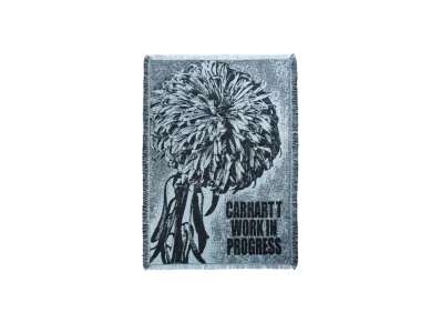Carhartt WIP Chrysanthemum Woven Blanket "Misty Sky / Black"