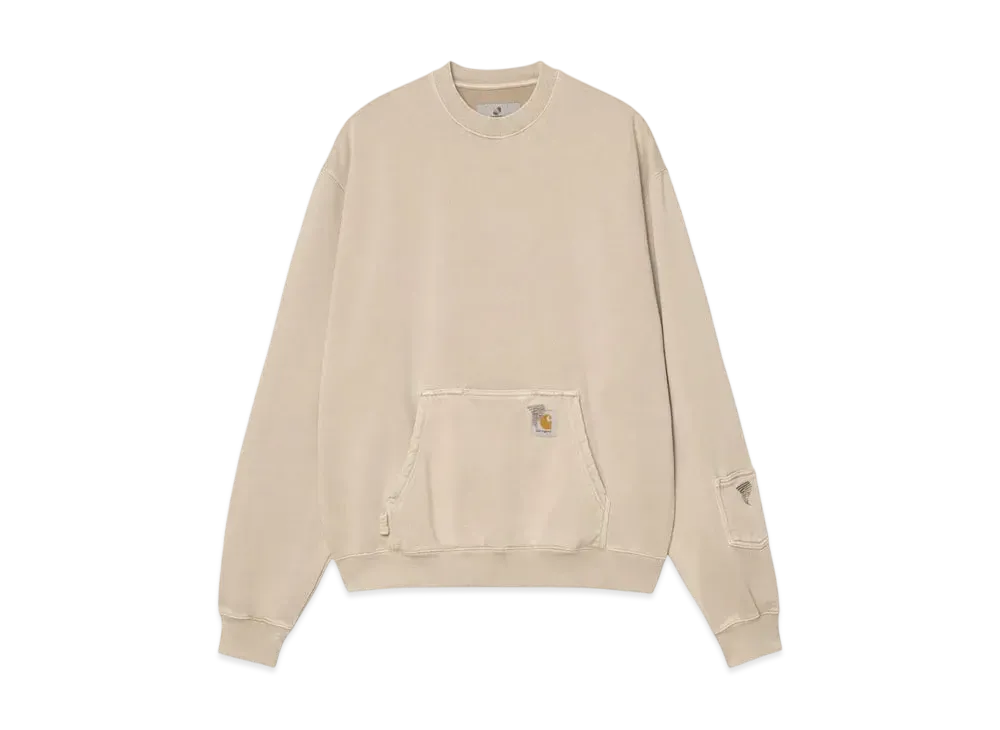 Carhartt WIP x INVINCIBLE with Shinsuke Nakada Pigment Dyed Sweatshirt "Simply Taupe Pigment"