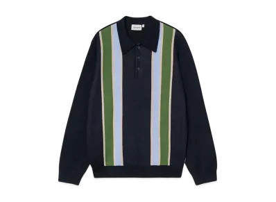 Carhartt WIP L/S Arlo Polo "Dark Navy/Kendricks Stripe,Tarragon"