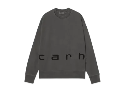Carhartt WIP Felt Script Sweat "Black/Black(Garment Dyed)"