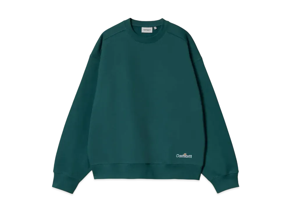 Carhartt WIP Label Script Sweat "Malachite"