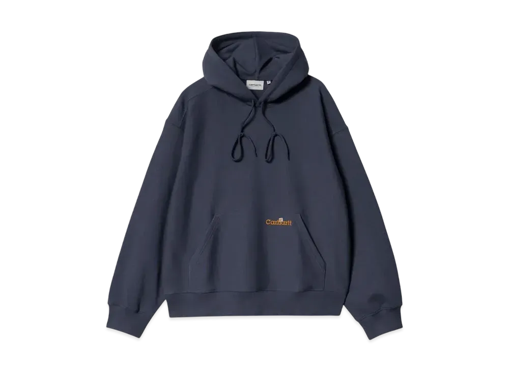Carhartt WIP Hooded Label Script Sweat "Blue"