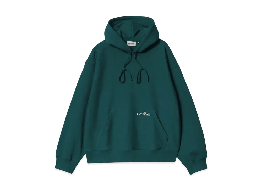 Carhartt WIP Hooded Label Script Sweat "Malachite"