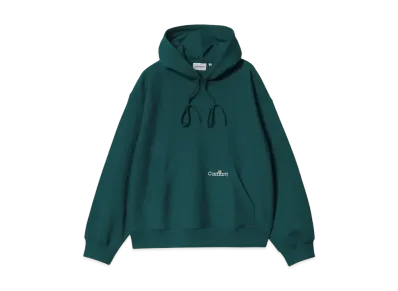 Carhartt WIP Hooded Label Script Sweat "Malachite"