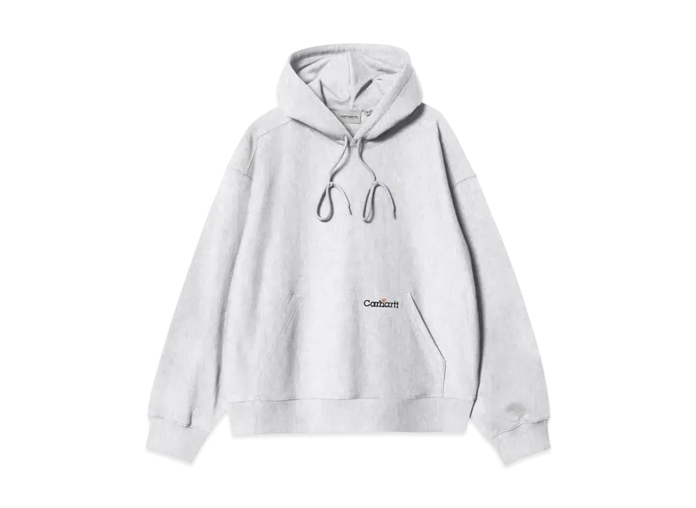 Carhartt WIP Hooded Label Script Sweat "Ash Heather"