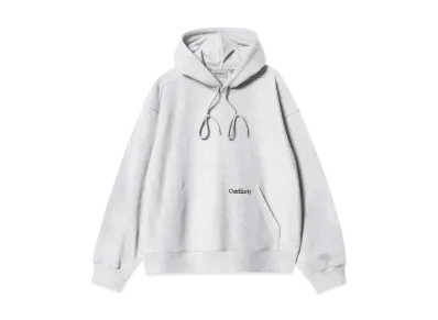 Carhartt WIP Hooded Label Script Sweat "Ash Heather"