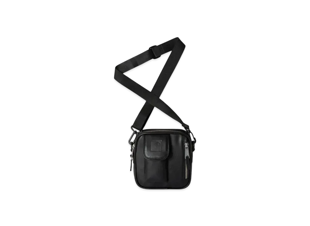 Carhartt WIP Essentials Leather Bag Small "Black"